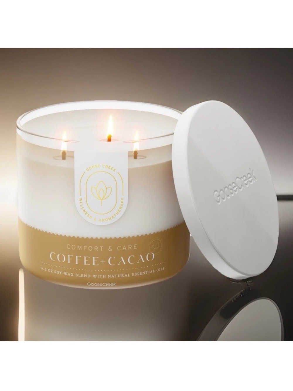 Goose Creek 3-Wick Candle- Aromatherapy- Coffee & Cacao (14.5 oz)